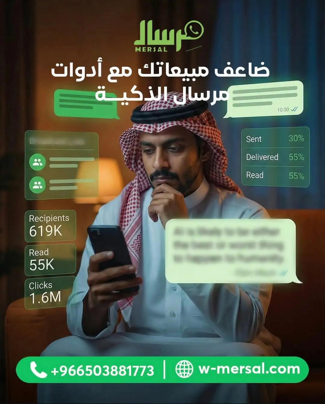 ضاعف مبيعاتك بالأرقام: كيف تحول أدوات مِرسال الذكية وصولك إلى نتائج ملموسة؟