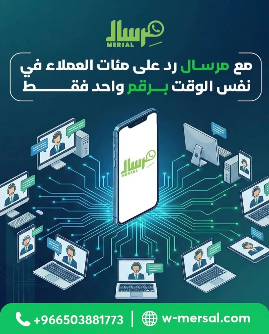 كيف تخدم مئات العملاء في نفس اللحظة برقم واتساب واحد مع مِرسال لتعظيم مبيعاتك؟